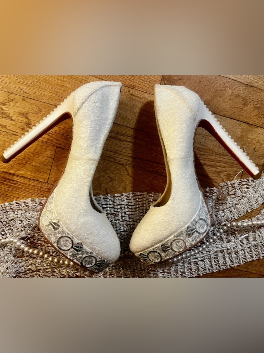 Custom Bling BRIDAL Heels💍! Sz 7